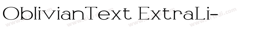OblivianText ExtraLi字体转换